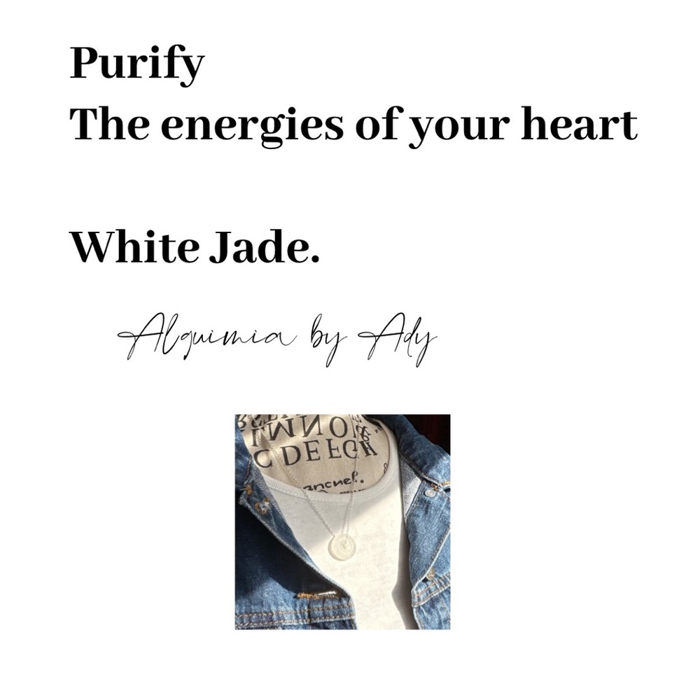 White jade Victorian silver gem ring/purity and joy healing crystal - Picture 4 of 9